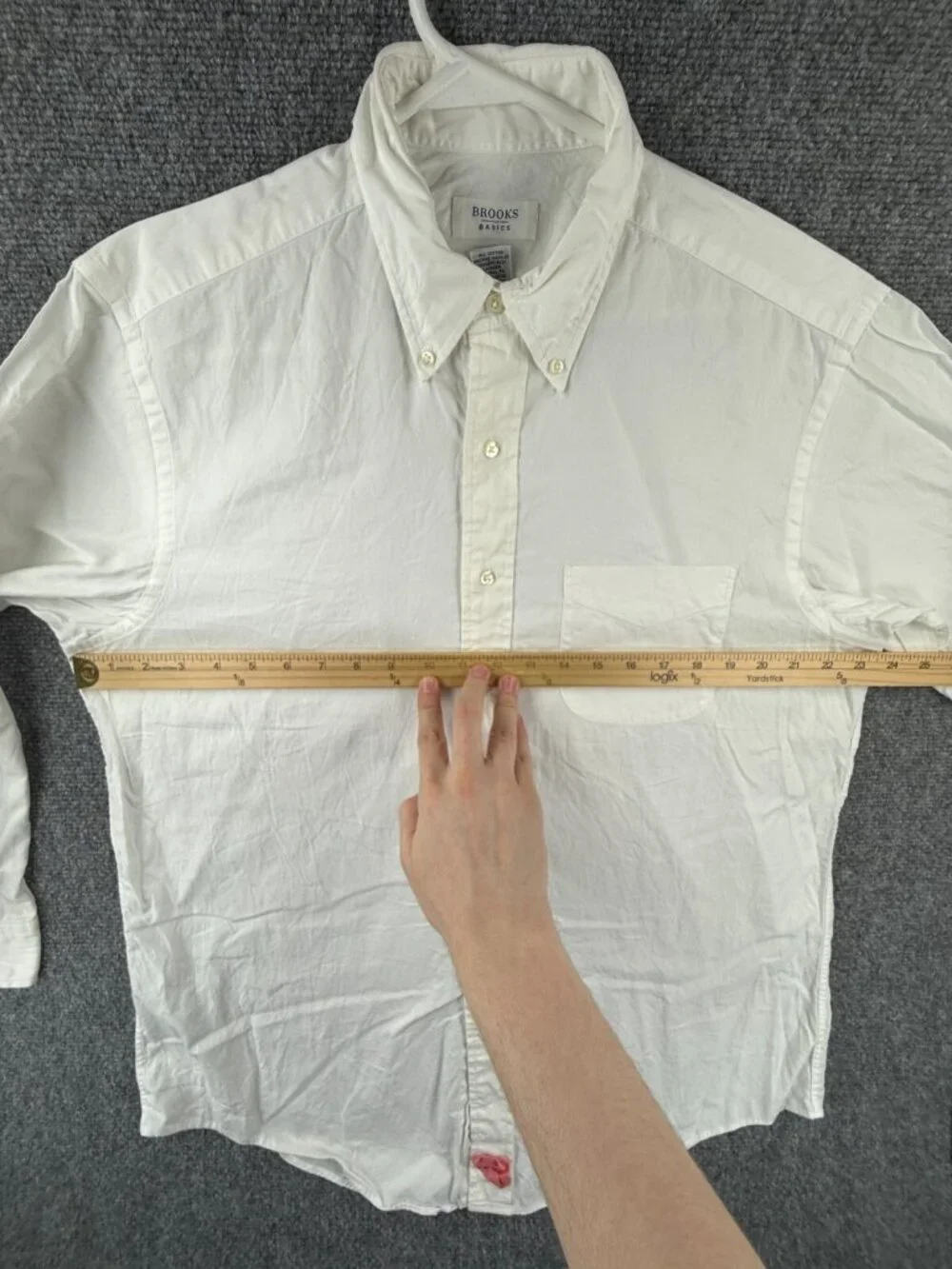 Brooks Brothers Basics White Long Sleeve Button Up Shirt 16 32 Cotton Woven Men